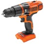 Black+Decker Akku-Schlagbohrschrauber BDCH188N Solo, 18V, in Schwarz und Orange.
