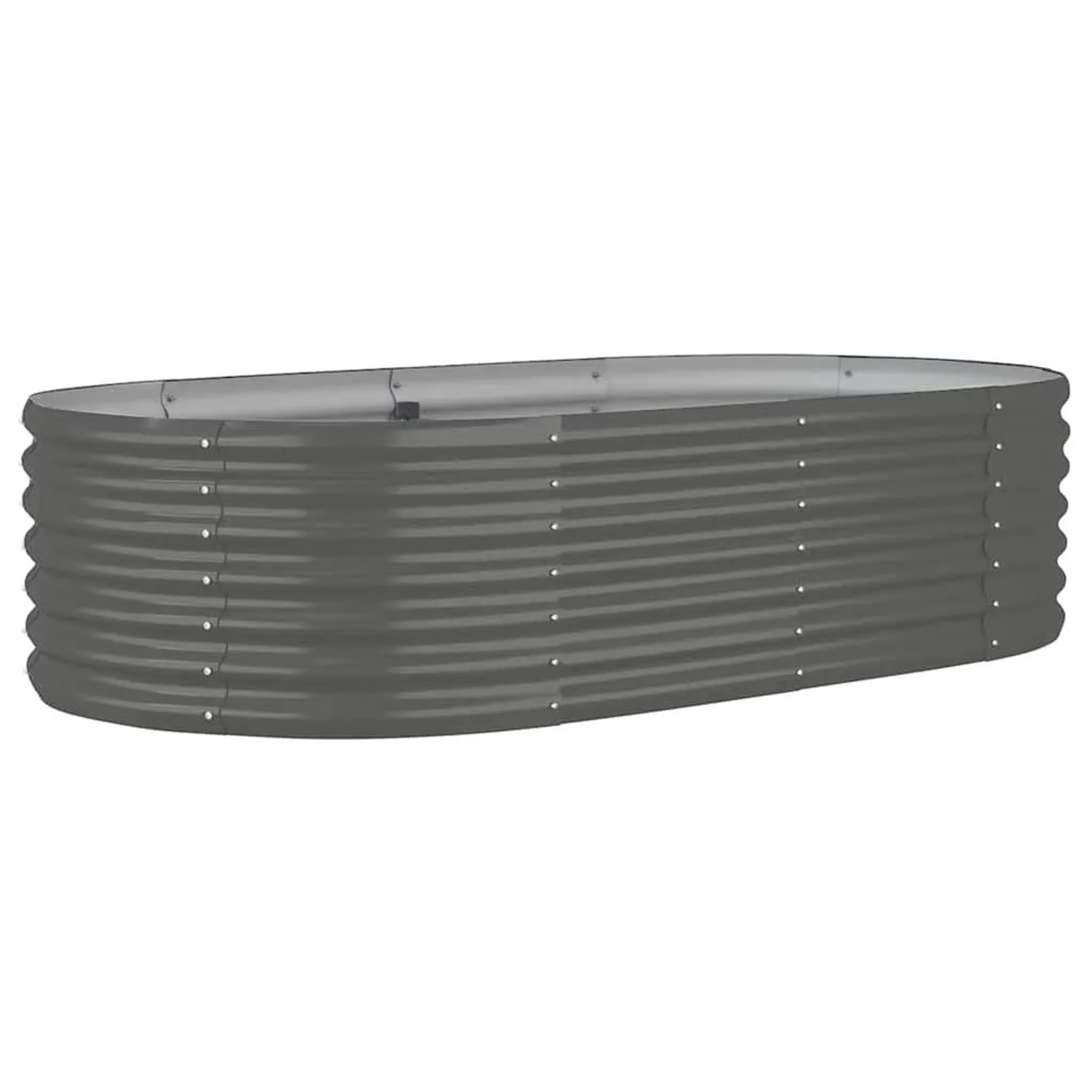 vidaXL Hochbeet Verzinkter Stahl 152x80x36 cm Grau 318914