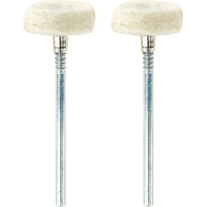 2 Proxxon Filzpolierstifte Rad für Miniaturwerkzeuge. Polierkörper aus Filz, Metallschaft.