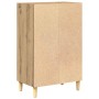vidaXL Sideboard Artisan-Eiche, 57x35x89,5cm, Holzwerkstoff mit zwei Türen.