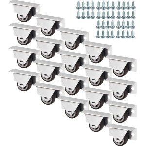 SOTECH 20 x Unterbaurolle TRIER Ø30 Seitliche Montage inkl. Schraubenset