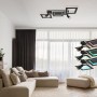Moderne, dimmbare LED-Deckenleuchte Marian, 2-flammig, schwarz matt, mit RGB-Farbwechsler.