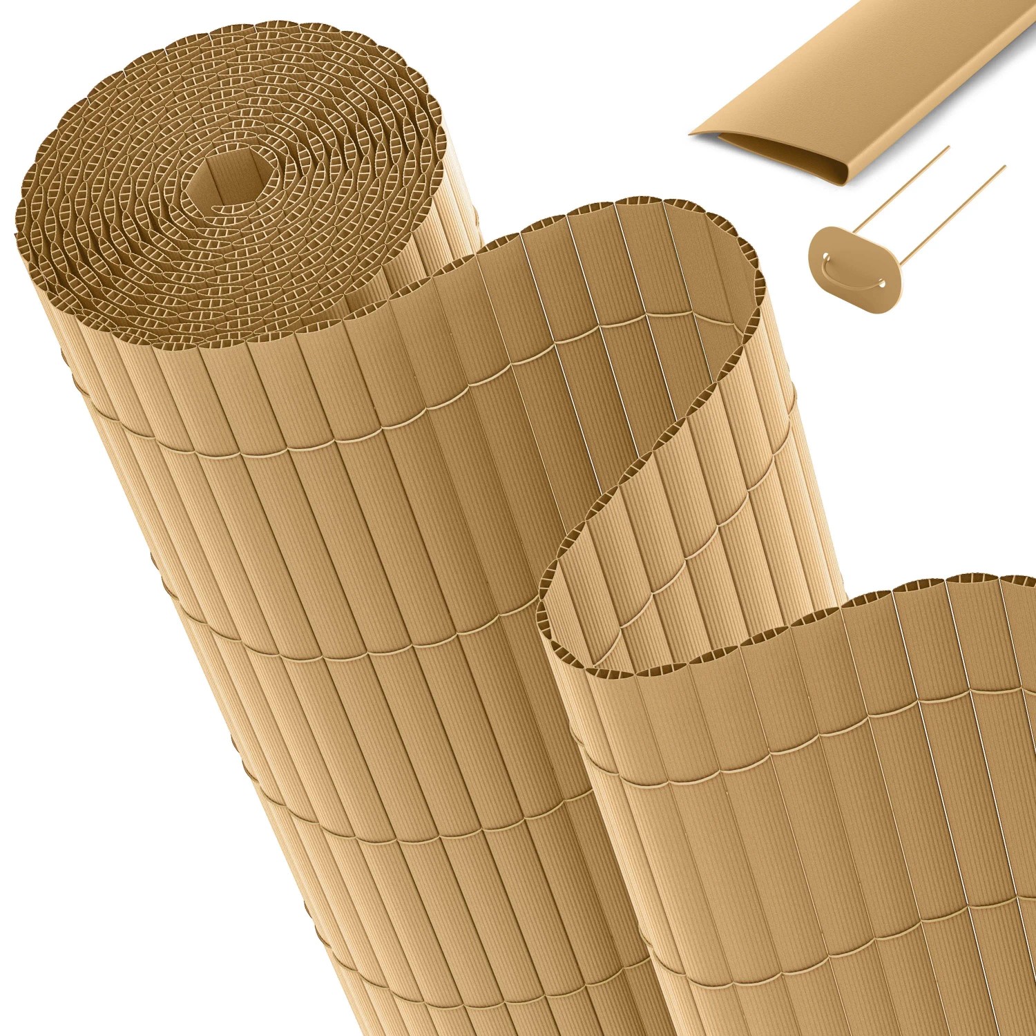 Sol Royal PVC Sichtschutz für Balkon Zaun SolVisionP12 80x300cm Bambus