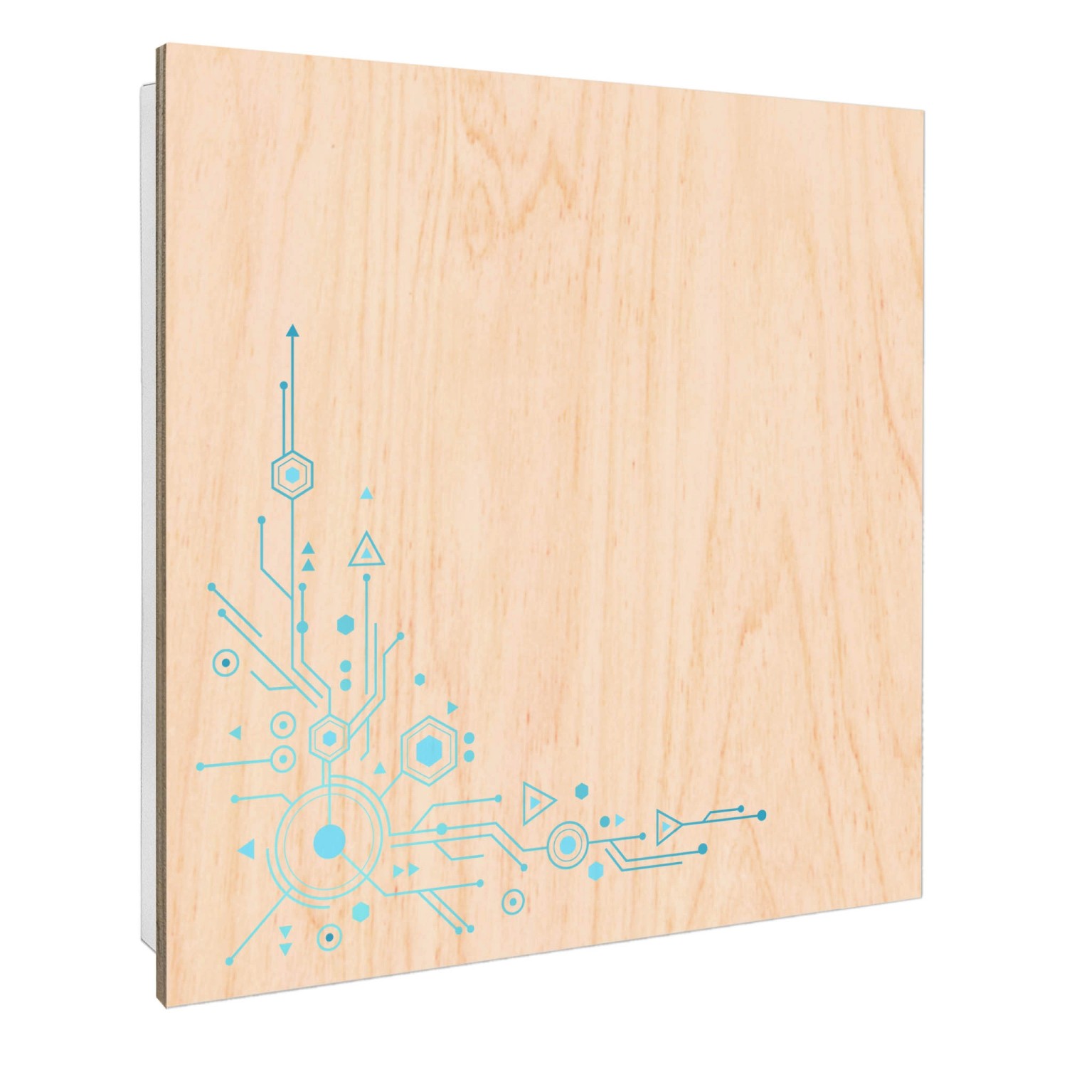 Banjado Schlüsselkasten mit Holzfront 30x30cm Weiß Scharnier Links 50 Haken günstig online kaufen