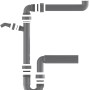 Kirchhoff Raumspar Siphon für Küchenspüle, Eco Save Modell mit Geräteanschluss.