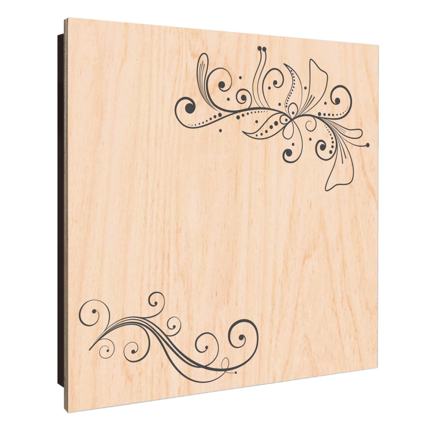 Banjado Schlüsselkasten Holz 30x30cm Schwarz Scharnier Rechts 50 Haken Desi günstig online kaufen