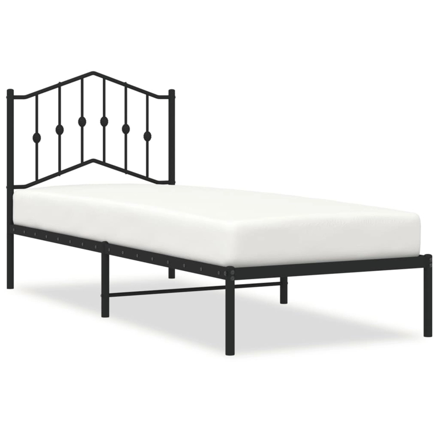 vidaXL Bettgestell mit Kopfteil Metall Schwarz 90x190 cm Modell 121927734 günstig online kaufen