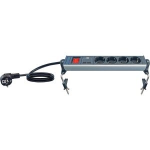Schwaiger® 4-fach Steckdosenleiste mit USB und Tischbefestigung für Computer & Multimedia.