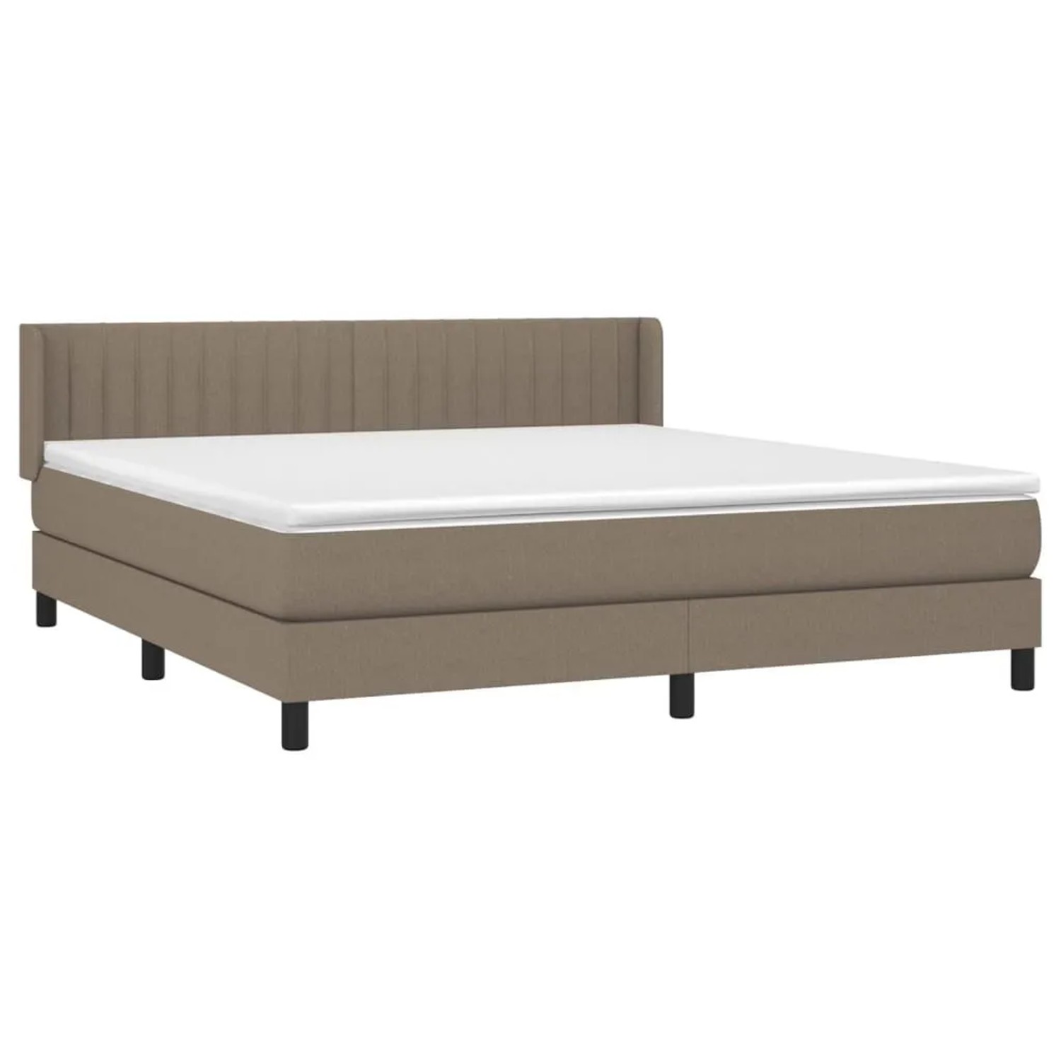 vidaXL Boxspringbett mit Matratze Taupe 180x200 cm Stoff 3129893 günstig online kaufen