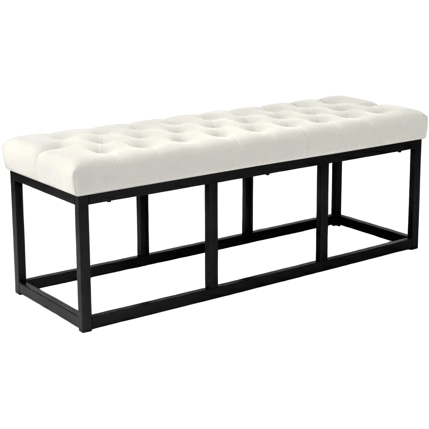 DELUKE Sitzbank MERIDA Samt Creme 120x37x42cm Sitzbank Flur Sitzhocker Esszimmerbank Polsterbank Schlafzimmer
