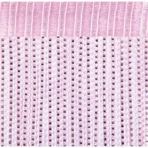 Detailaufnahme: Rosa Fadenvorhang mit Metallic-Optik, geeignet als Gardine oder Raumteiler.