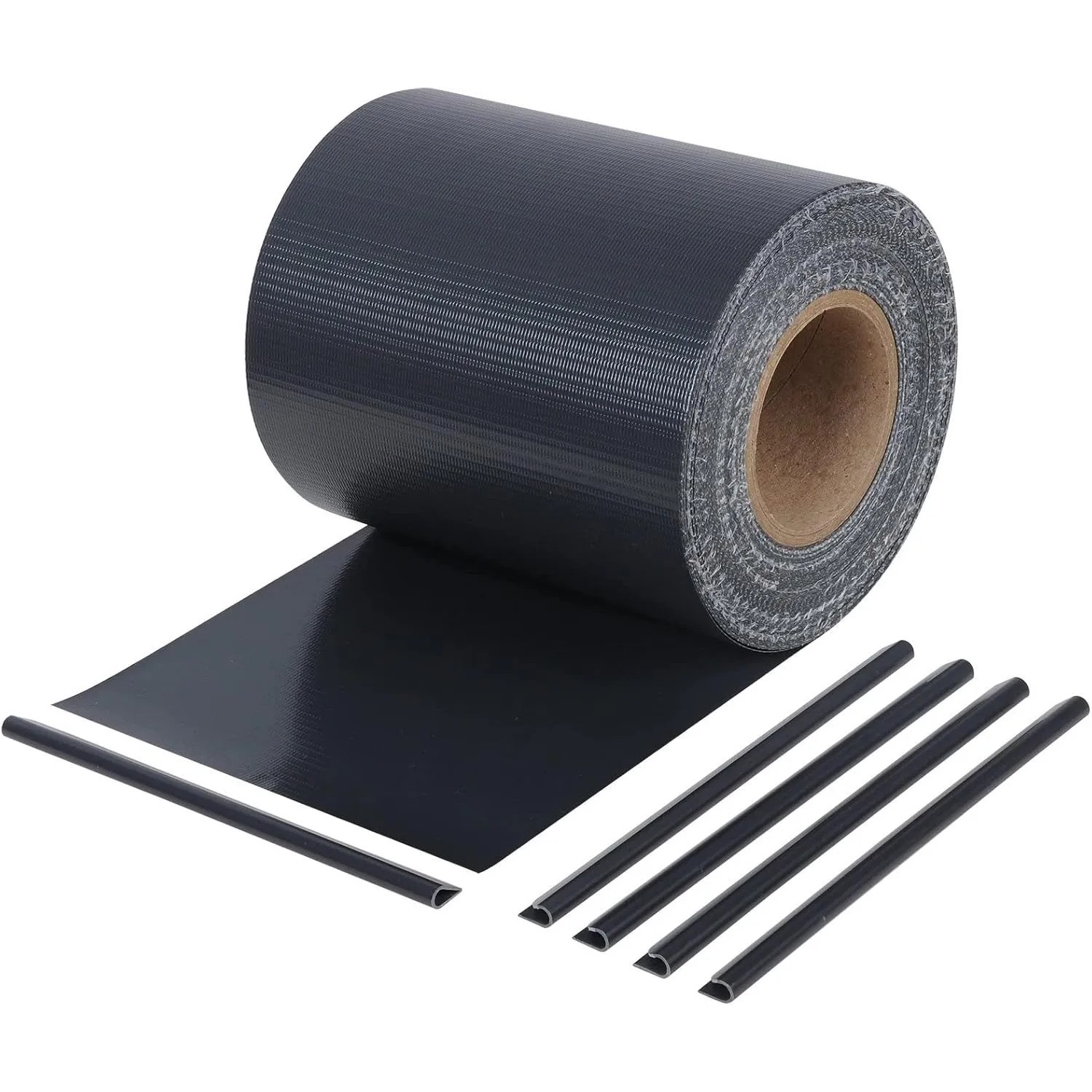 WOLTU Sichtschutzstreifen 19cm x 35m 25 Befestigungsclips Anthrazit