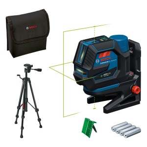 Bosch Professional GCL 12V-50-22 CG Kombilaser mit Baustativ, Tasche und Zubehör.