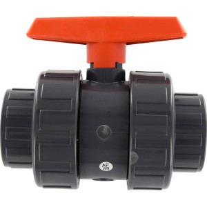 Steinbach PVC Kugelhahn für Pool Verrohrung, robust und langlebig.