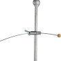 Bellissa Pflanzstab Premium, 130 cm, verzinkt, mit Kugel und Halterung für Rankhilfe im Detail.