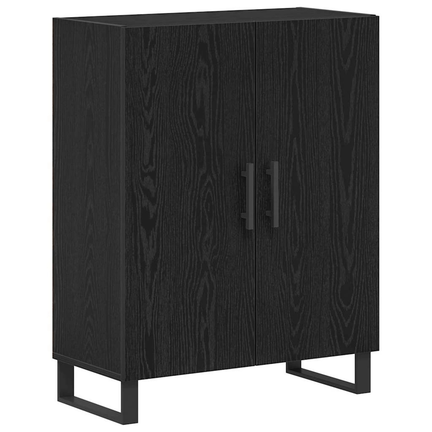 vidaXL Sideboard Schwarz Eichen-Optik 69,5 x 34 x 90 cm Holzwerkstoff 86287 günstig online kaufen