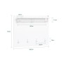 SoBuy Wandgarderobe Garderobenleiste mit Regal und Haken Garderobenpaneel für Flur FHK36-W_4