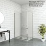 Duschparadies Duschrückwand 100x210cm Duschrückwände Wandverkleidung Premium Aluverbundplatte 3mm Fliesenersatz Zementgrau_4