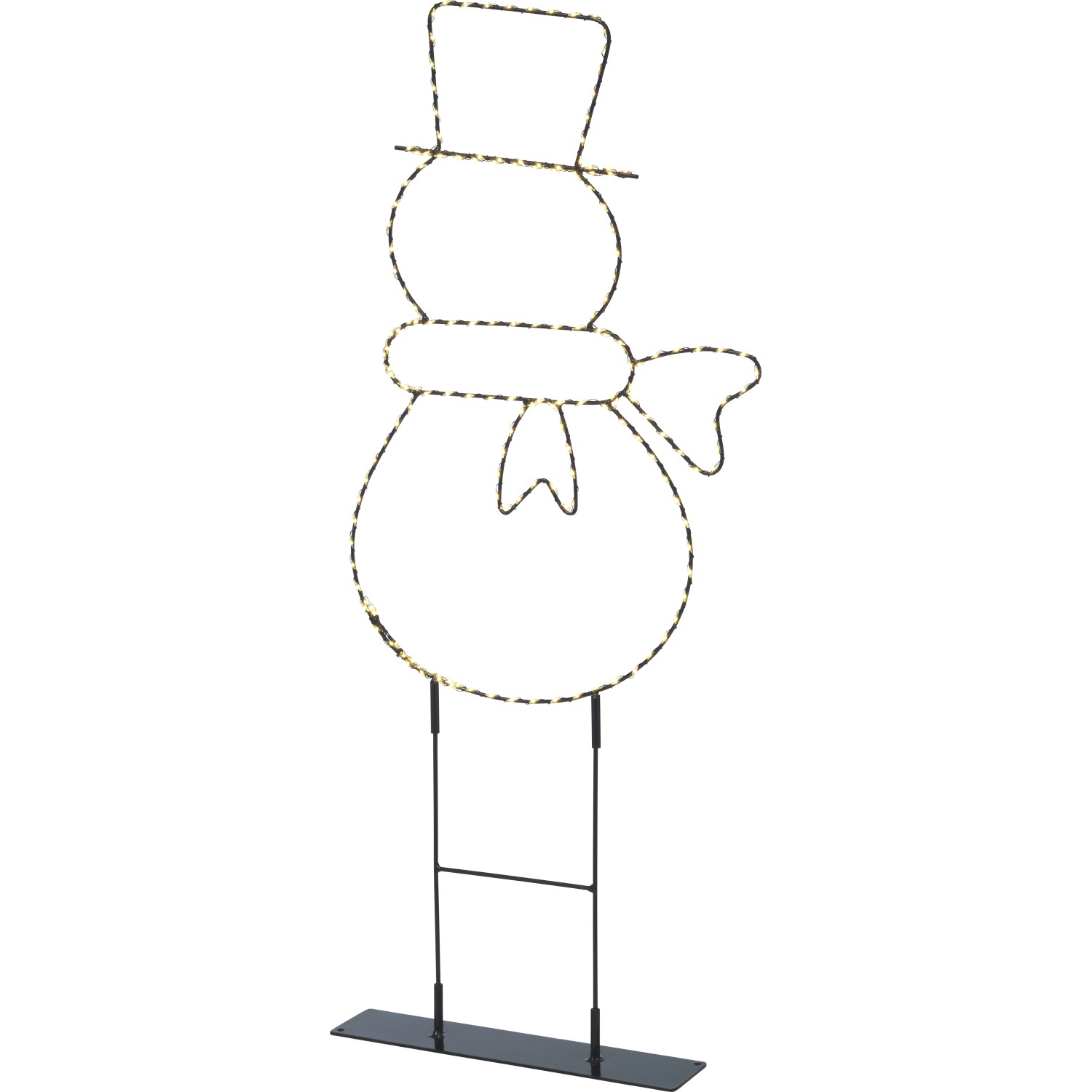 Metall-Lichtfigur Schneemann 30 cm x 69,5 cm Warmweiß 180 Mini-LEDs