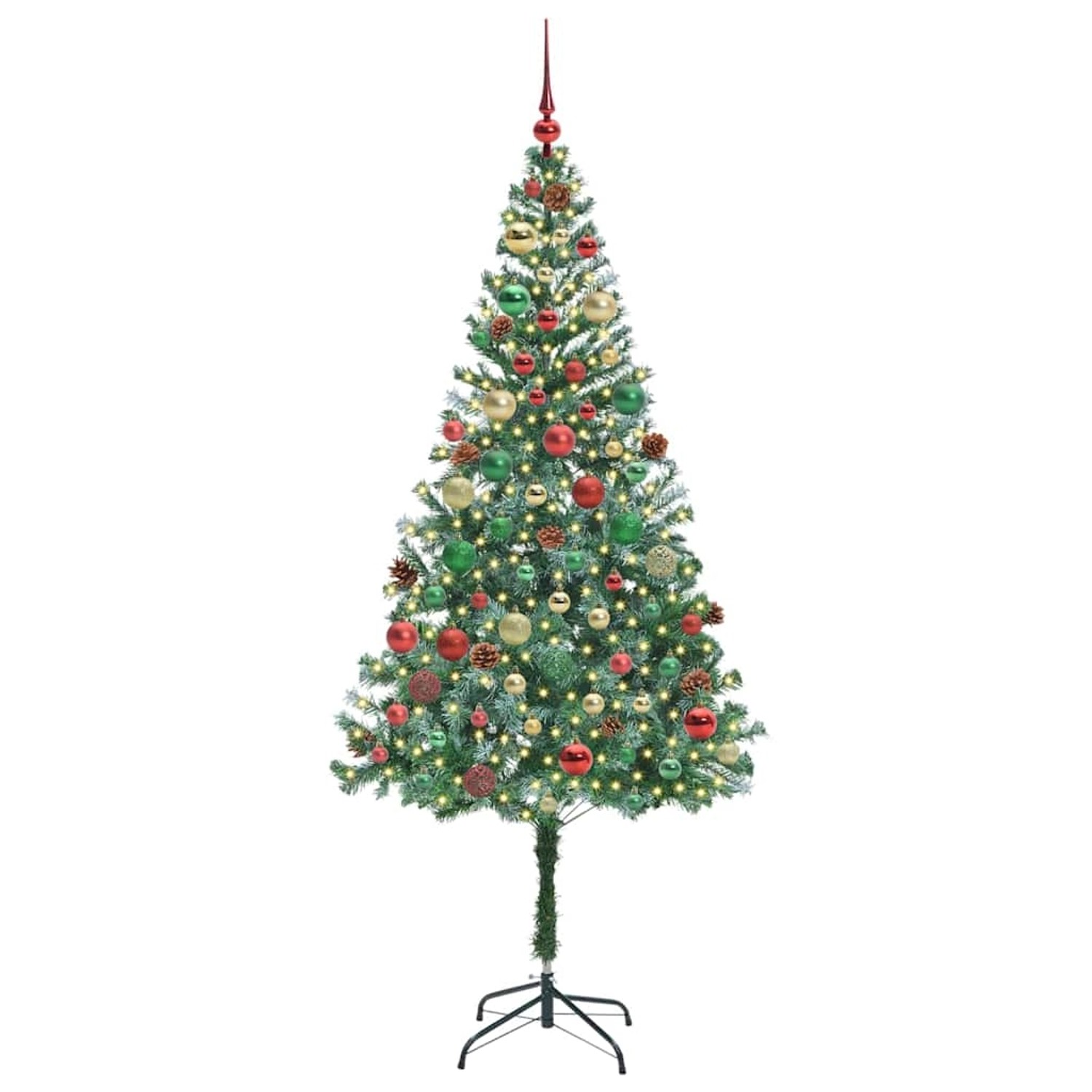 vidaXL Künstlicher Weihnachtsbaum Grün 180 cm PVC und Stahl 3396722