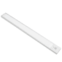 Silberne LUXULA LED Unterbauleuchte mit Akku, dimmbar, mit Bewegungsmelder. Ideal für Küche und Schrank.