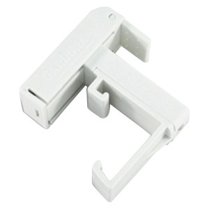 Gardinia Klemmträger 2er-Pack, weiß, für Jalousien mit 25mm Oberschiene zur Fensterflügelmontage.