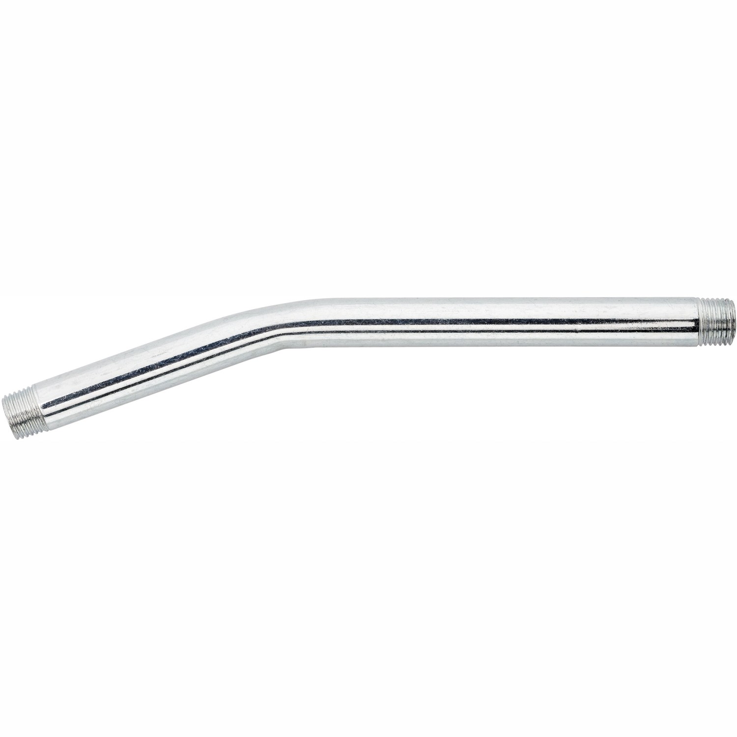 Gebogenes Düsenrohr (M10) für Handhebelfettpresse, Stahl verchromt.