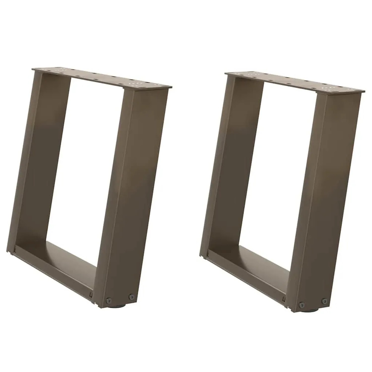 vidaXL Couchtischbeine U-Form 2 Stk Naturstahl 50x42-43 cm Stahl 4012767 günstig online kaufen