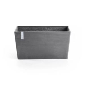 Ecopots Pflanztopf Paris, grau, 40x80x38 cm. Rechteckiger Blumenkasten für den Innen- und Außenbereich.