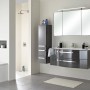 Pelipal Waschbeckenunterschrank Serie 4005, Steingrau, 115 cm breit, mit zwei Schubladen und Softclose.