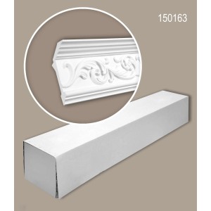 PROFHOME Eckleisten Set, 6 weiße Zierleisten (12 m) im Karton, Rokoko/Barock Stil.