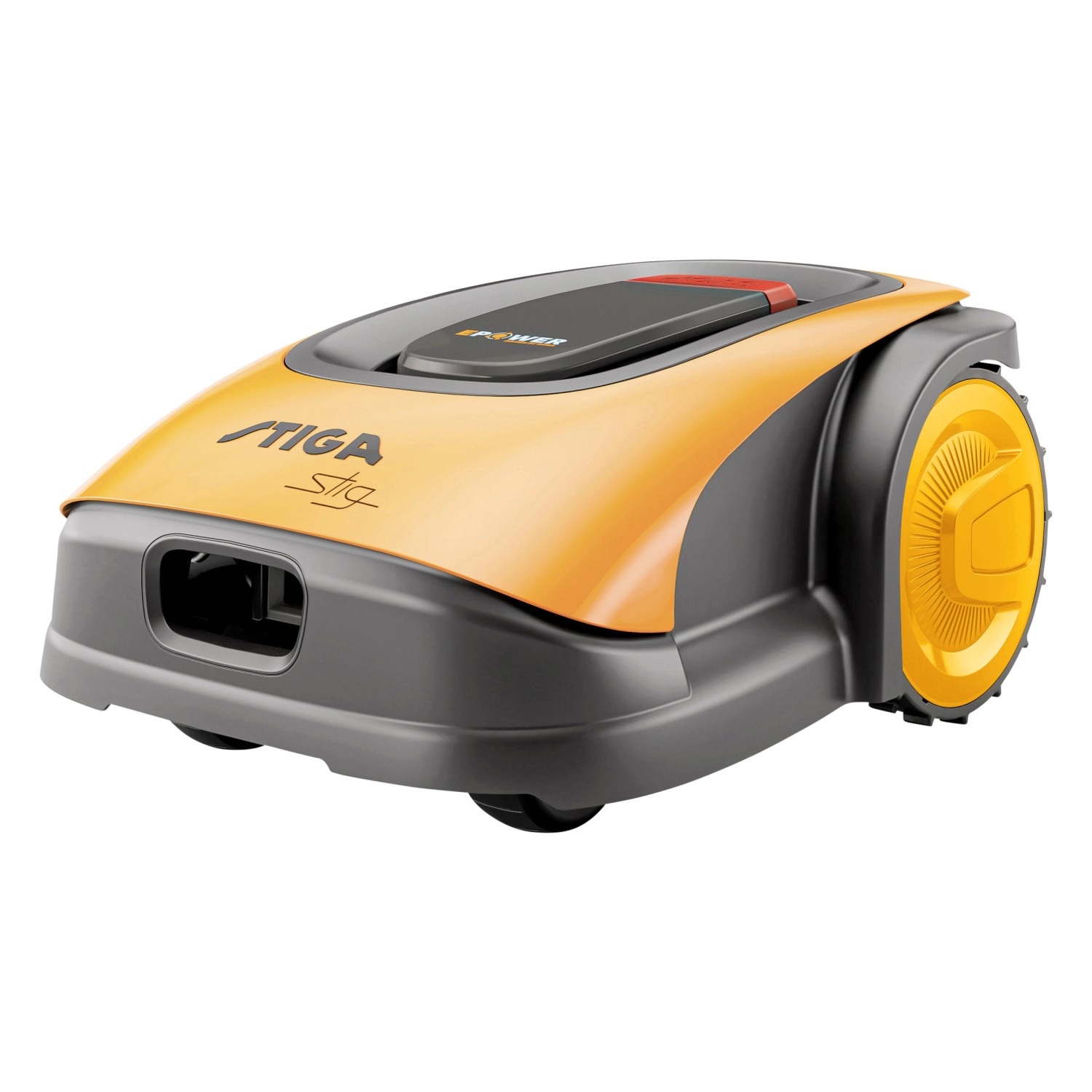 Stiga Mähroboter G 600 mit Akku, gelb/grau. Kompakter Rasenroboter für bis zu 600 m².