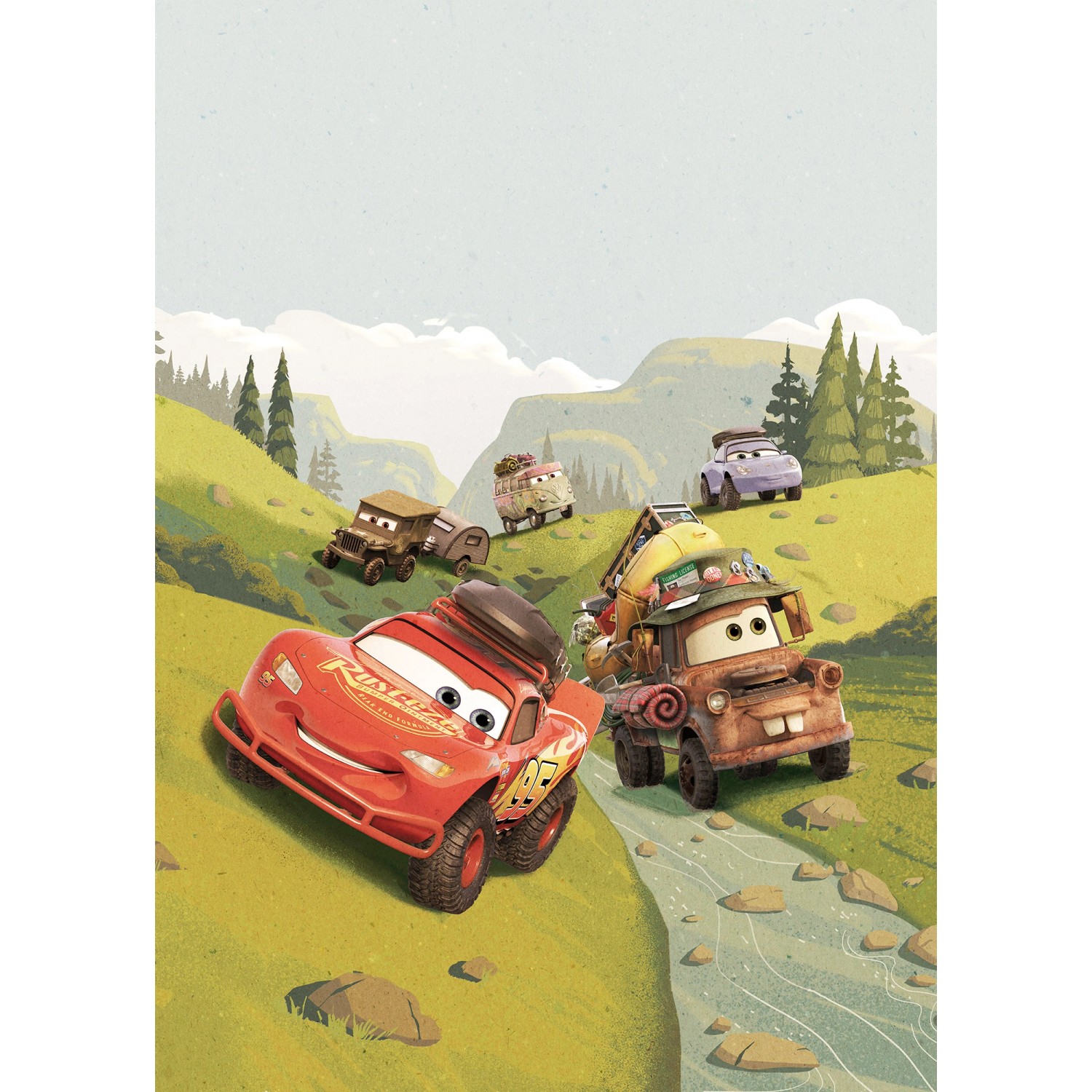 Komar Vliestapete »Cars Camping«, 200x280 cm (Breite x Höhe) günstig online kaufen