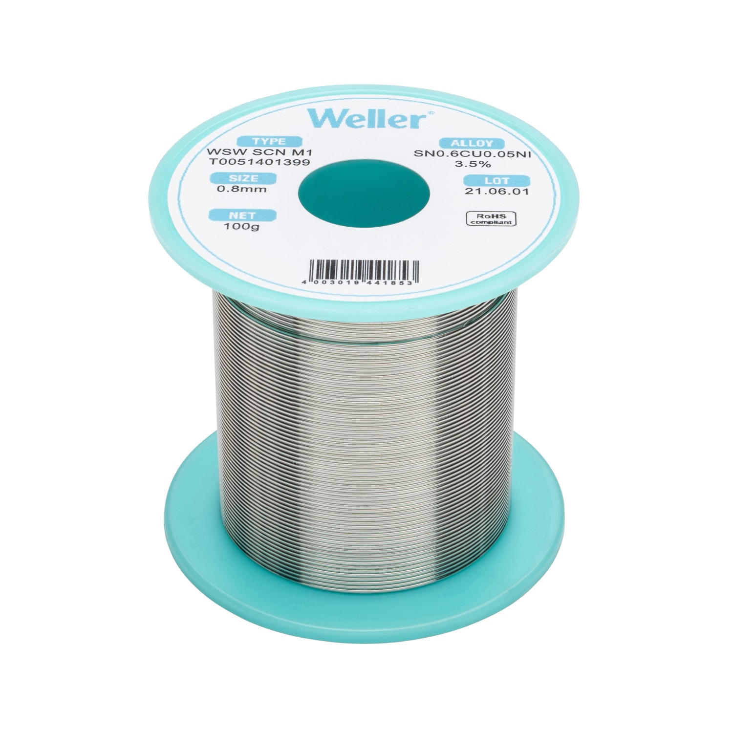 Weller Lötdraht 0,8 mm WSW SCN T0051401399 100 g