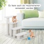 Costway Tiertreppe Katzentreppe 4 Stufen Haustiertreppe Beige_3