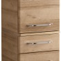 Fackelmann Bad-Hochschrank Milano in Asteiche, schmaler Badezimmerschrank mit Schublade und Stauraum.