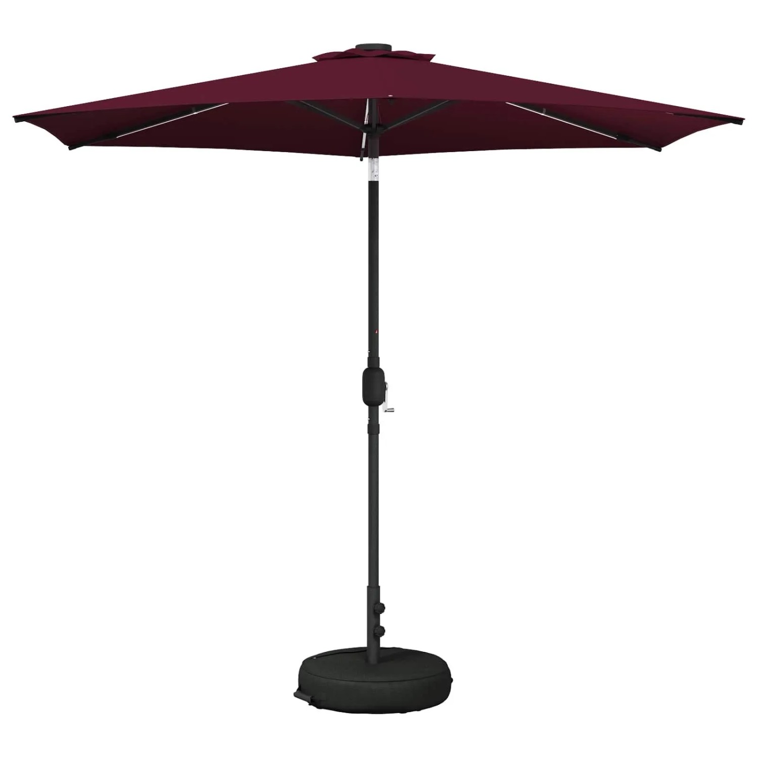 vidaXL Gartenparasol mit LED-Lichtern und Sockel 270 x 270 cm 42036262