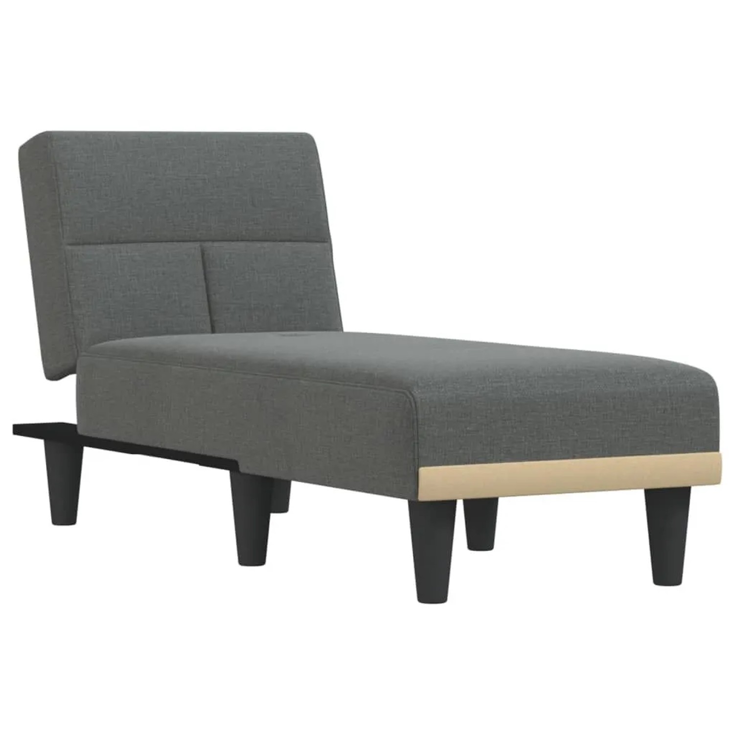 vidaXL Chaiselongue Dunkelgrau Stoff 352814