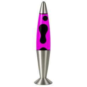 EASYLIGHT Lavalampe Pink Lila 42 cm Hoch mit Leuchtmittel Retro Jenny