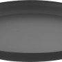 Schwarze, runde Dekoplatte (Ø 34 cm) als Kerzenuntersetzer oder für Trockengestecke.