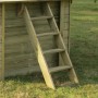 Leiter am Gre Echtholzpool Vasto, achteckig, aus Holz.