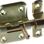 Gelb verzinkter Grendelriegel 45x35 mm für Möbeltüren und den Außenbereich.