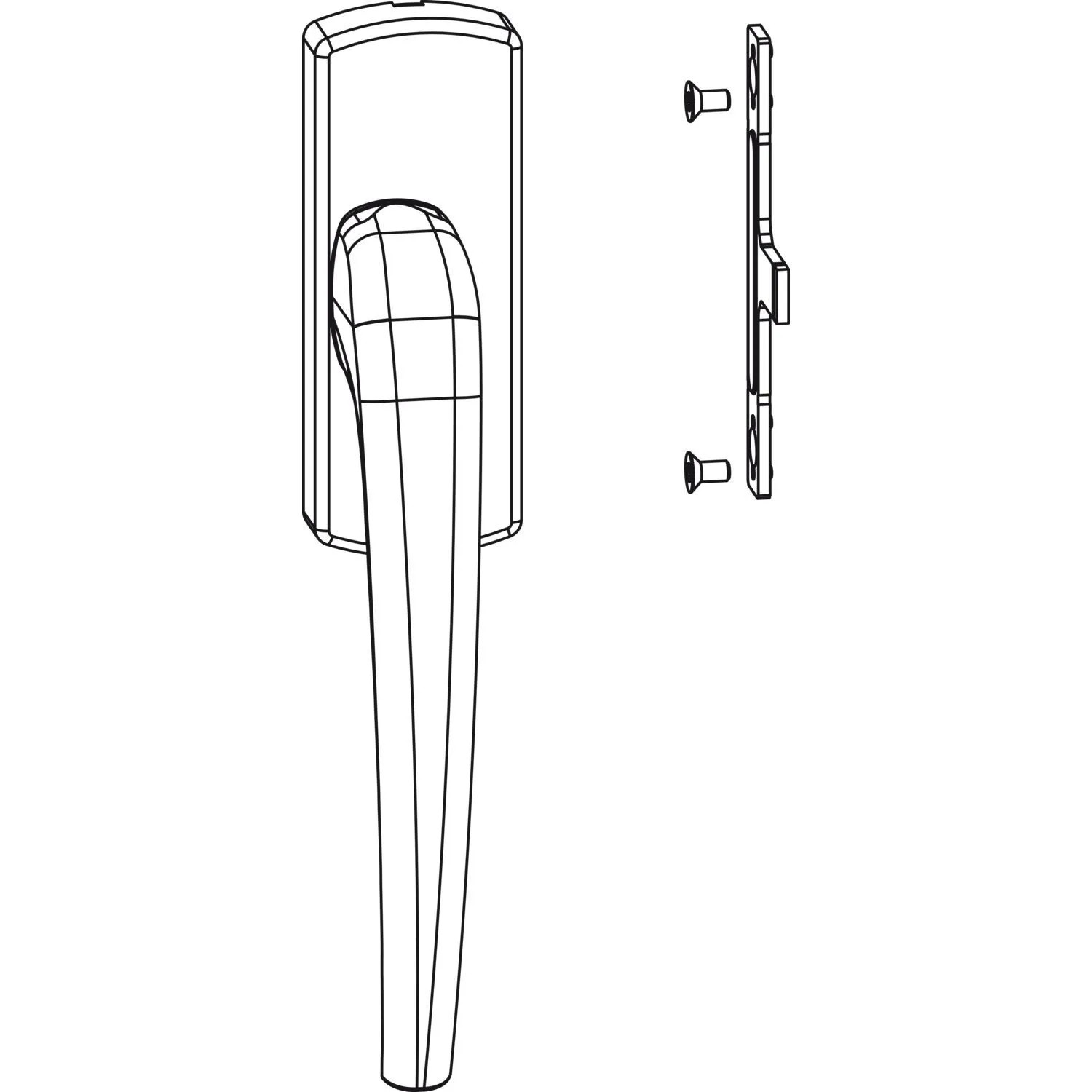 Maco Skb-Z Drehgriff für Aufsatzgetriebe Rechts Aluminium Weiß Beschichtet