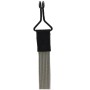 Graues, flaches Boni-Shop Spanngummi mit Haken, 100 cm lang.