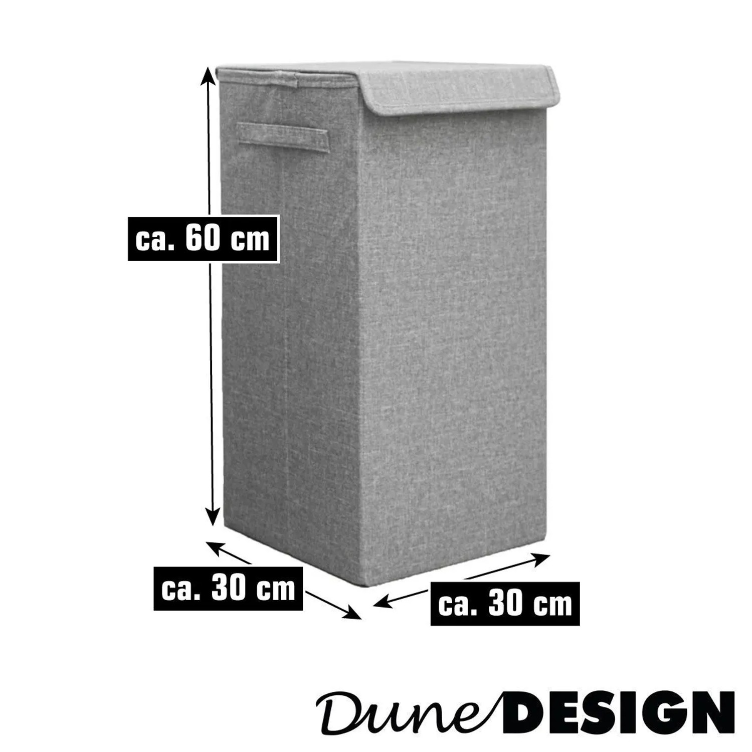 DuneDesign Wäschekorb mit Deckel faltbar 50 Liter inkl. Wäschesack kaufen bei OBI