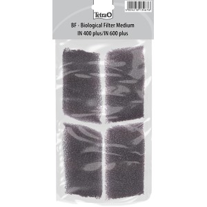 Tetra Tec Bio-Filterschwamm BF 400/600 Plus, 4er-Pack für Innenfilter im Aquarium.