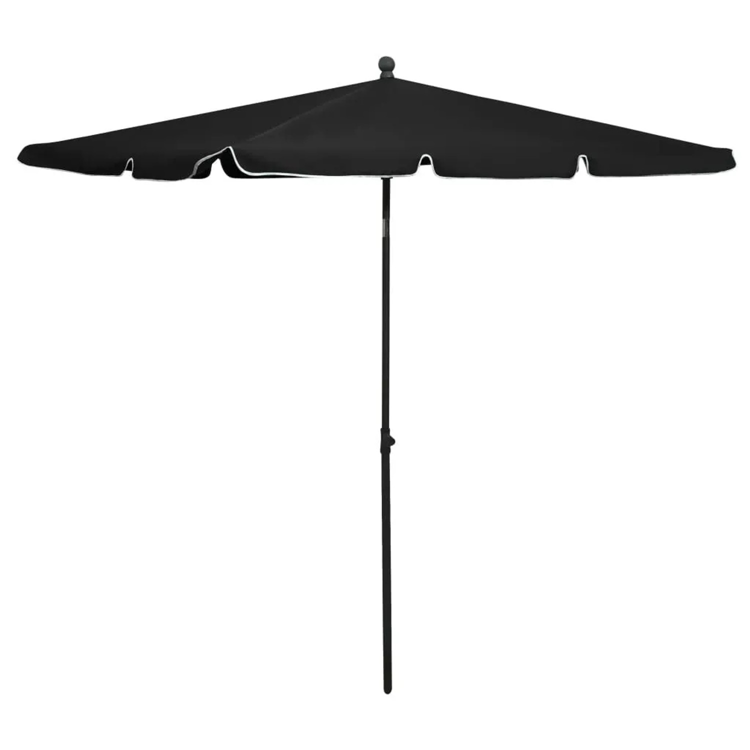 vidaXL Sonnenschirm mit Mast 210x140 cm Schwarz 315549