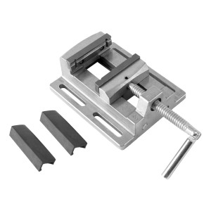 STAHLWERK Maschinenschraubstock FZ-76 ST mit gehärteten Spannbacken und zwei Schonbacken.