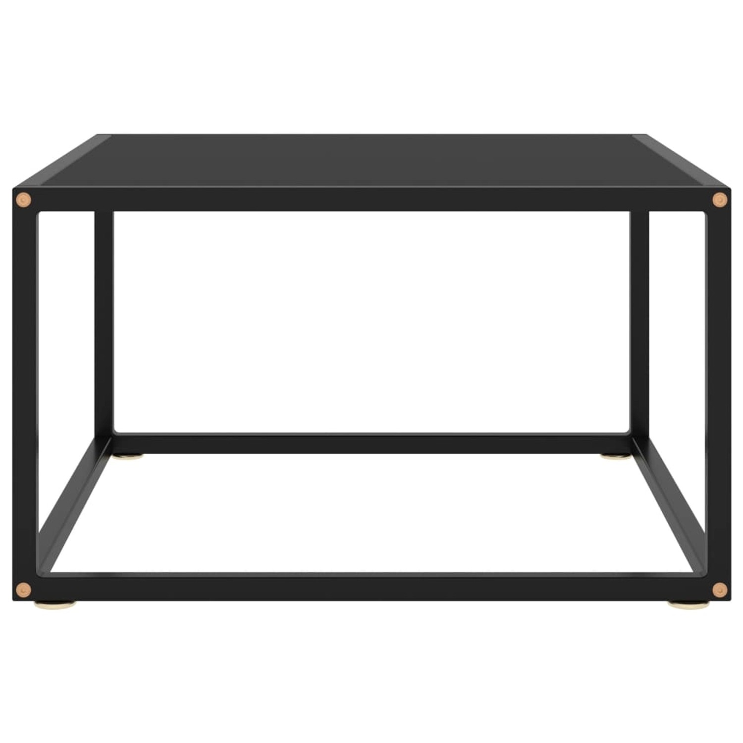 Beistelltisch Schwarz Mit Schwarzem Glas 60x60x35 Cm günstig online kaufen