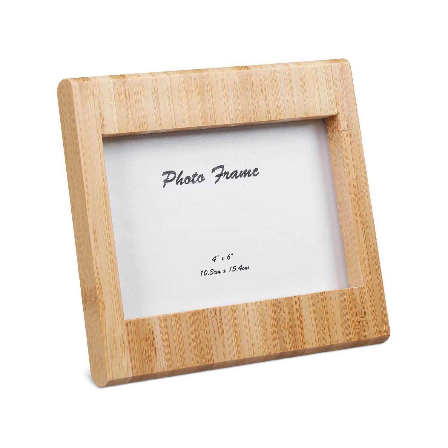 Relaxdays Bilderrahmen Bambus Natur Aufstellbar 15,5 cm x 16,5 cm x 2 cm 0,26 kg